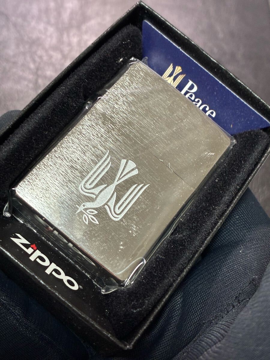 zippo Peace since 1946 限定品 両面加工 希少モデル 2016年製 ピース シルバー ケース 保証書付き拍卖