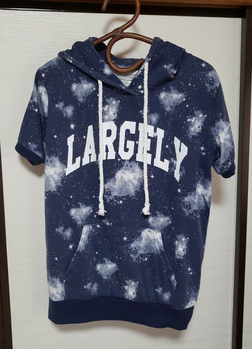 スウェット 半袖 パーカー 宇宙柄 サイズM レディース The Utility Company 紺拍卖