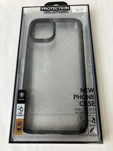 XLAS iPhone13 ケース 透明 TPU 滑り止め ワイヤレス充電 対応 米軍MIL規格取得 耐衝撃 すり傷防止 (クリア、ブラック, iPhone13用)拍卖