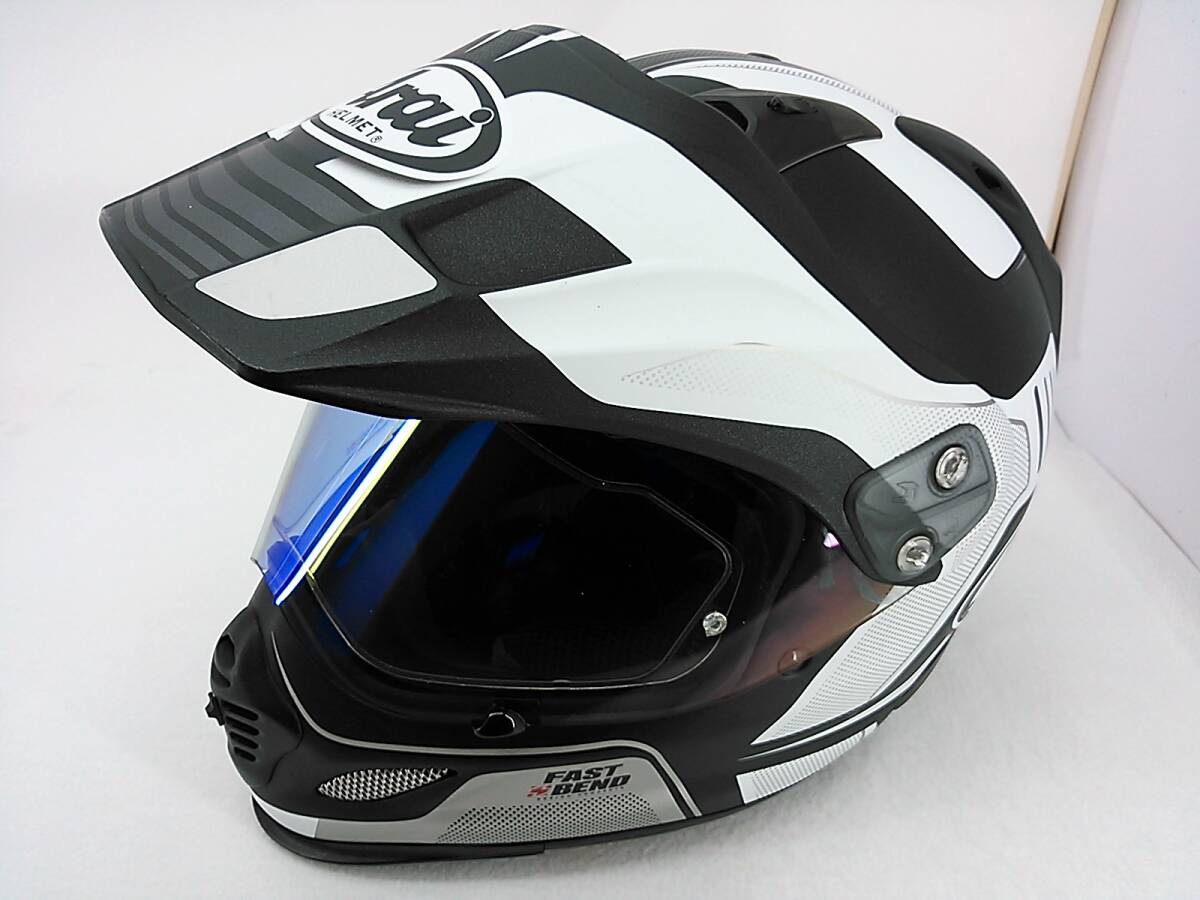 【送料無料】2021年製 良品 Arai アライ TOUR CROSS 3 ツアークロス3 VISION つや消し Sサイズ ミラーシールド付き ヘルメット拍卖