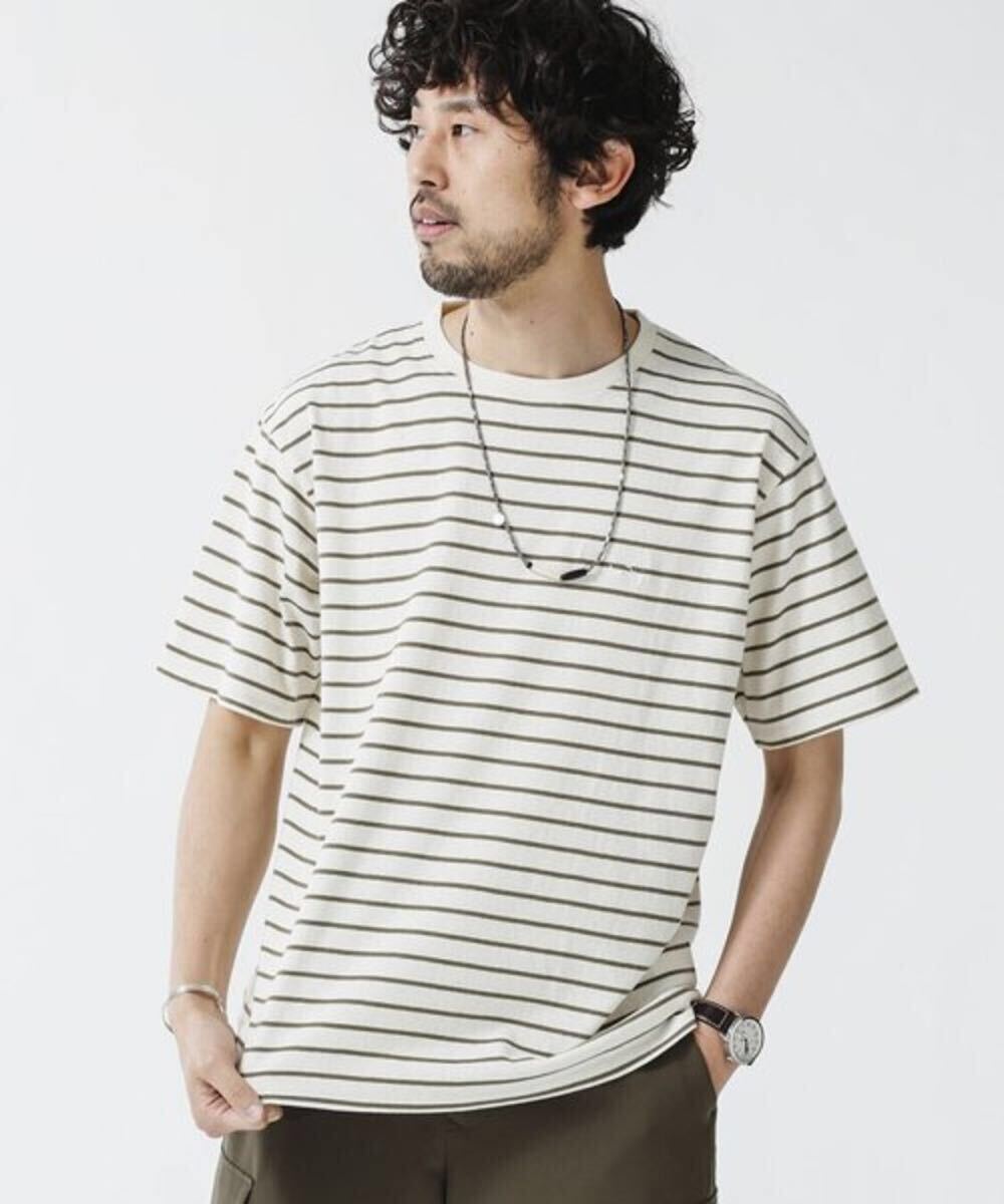 NANO universe MC×PURE WASTE クルーネックボーダーTシャツ L拍卖