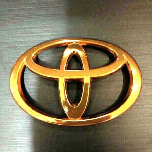 14cm トヨタ エンブレム ゴールド TOYOTA トヨタマーク拍卖