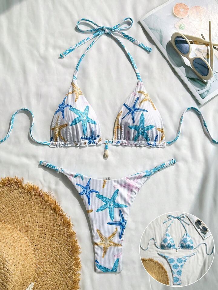 超ブラジリアンビキニ ホワイト×スカイブルー XS クリーニング済拍卖