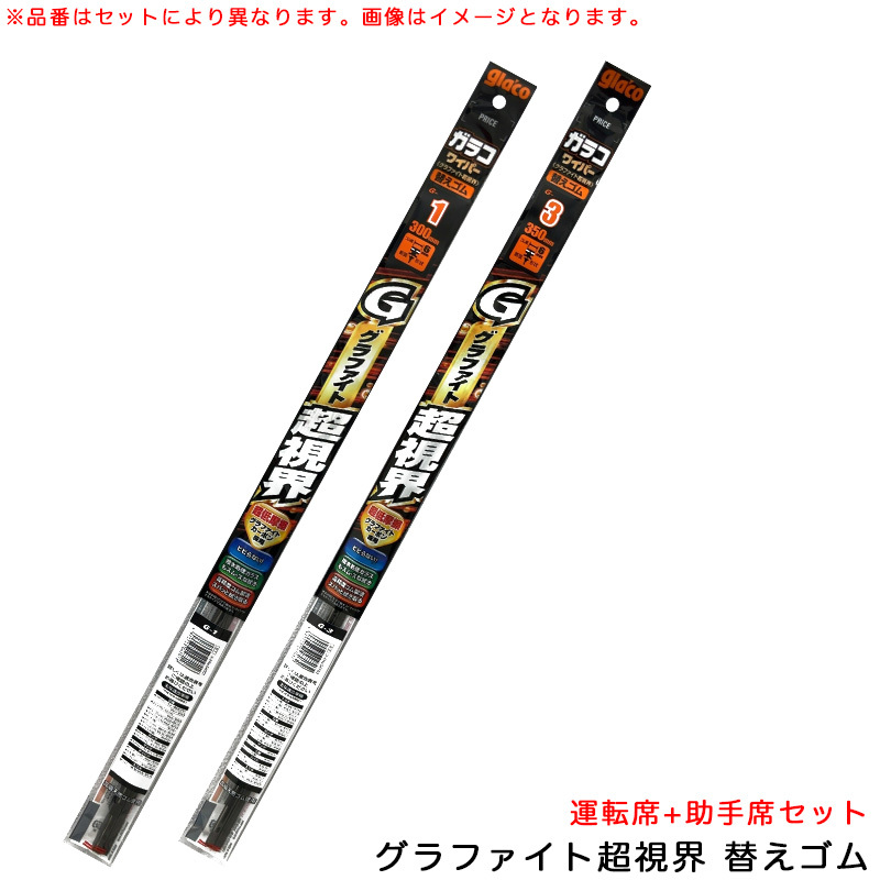 ガラコワイパー グラファイト超視界 替えゴム インスパイア H15.6~H19.11 UC1 運転席+助手席 車種別セット ソフト99拍卖