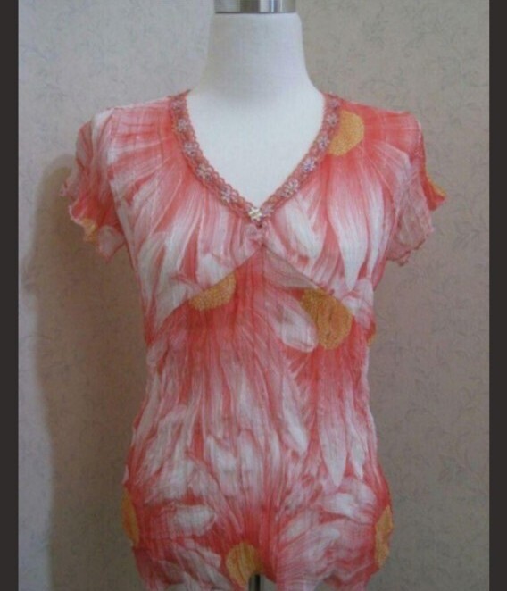 ★PRECIOUS★ビーズ★可愛い★花柄トップス★拍卖