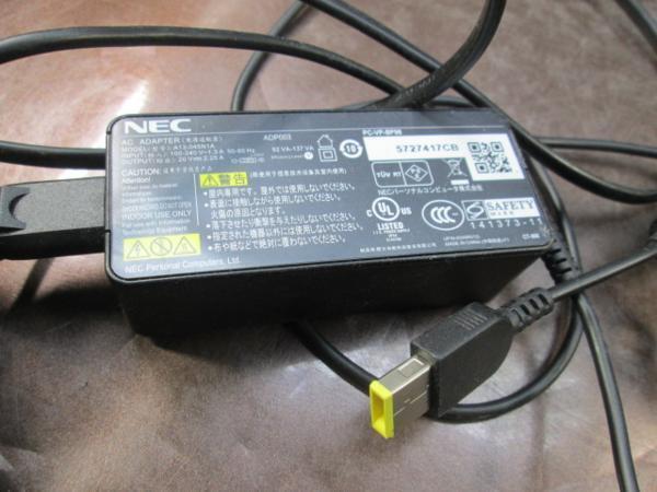 NEC LAVIE Z用ACアダプタ-ADP003 PC-VP-BP98 電源ケーブル付属 20V 2.25A拍卖