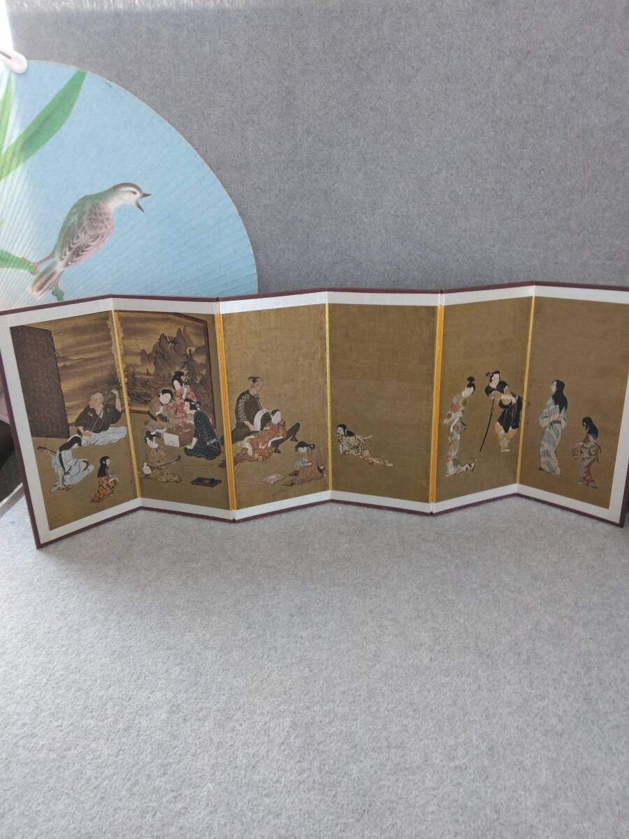 屏風 国宝 彦根屏風 茶道具古道具 レプリカ拍卖