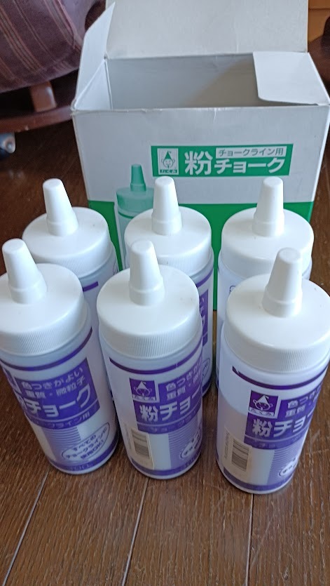 粉チョーク たくみ 白チョークライン用 300g 6本 保管品拍卖