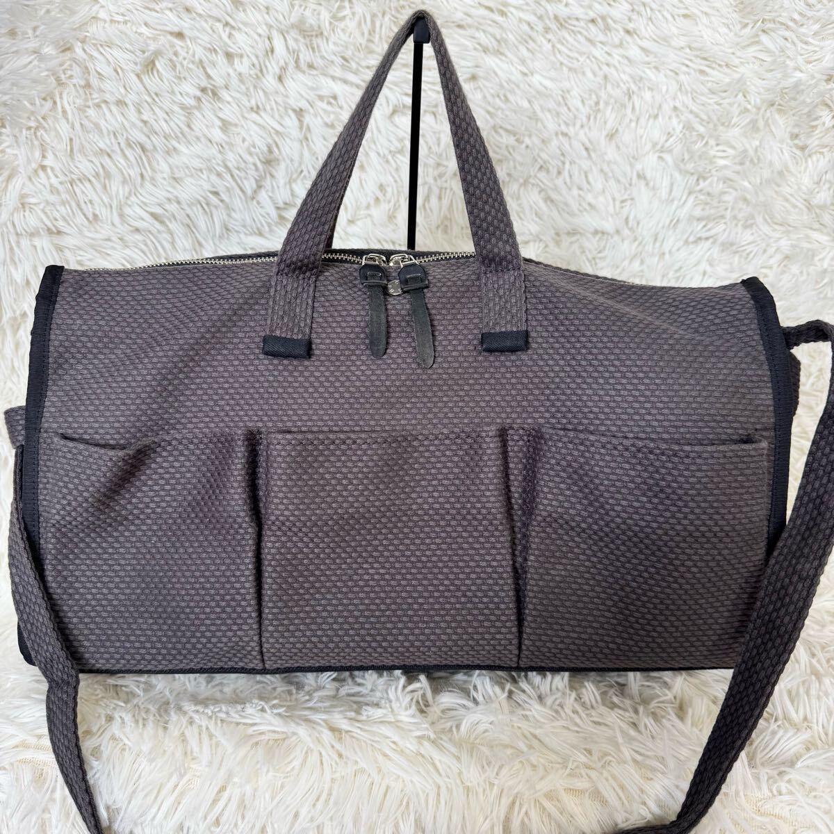 美品 CABAS刺子生地+柔道帯の和風ショルダーヒモ ボストンバック拍卖