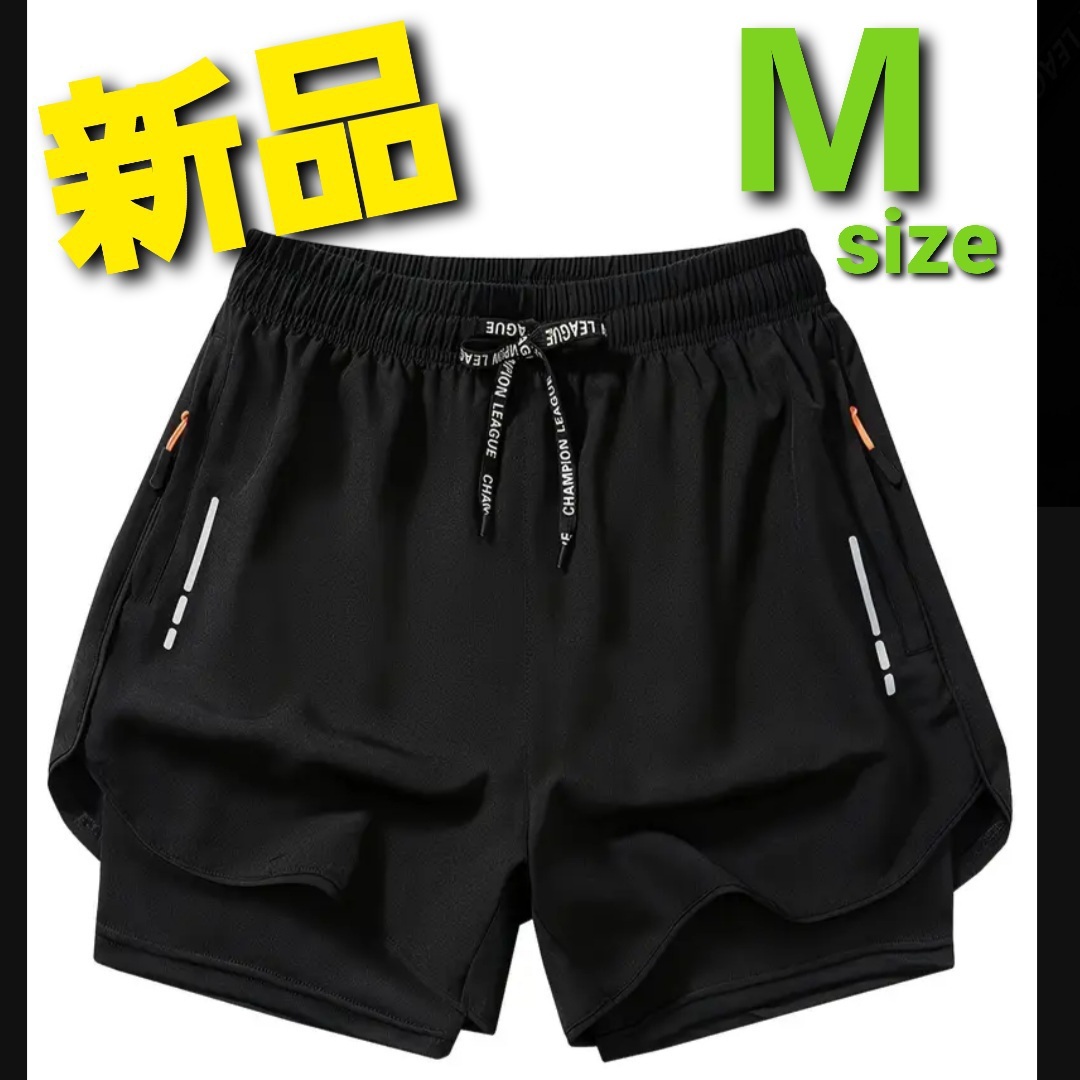 k5黒 M★新品 送料無料★水陸両用 レギンス一体型 サラサラ速乾 ウエストゴム イージー ショートパンツ 短パン ハーフパンツ Mサイズ 水着拍卖