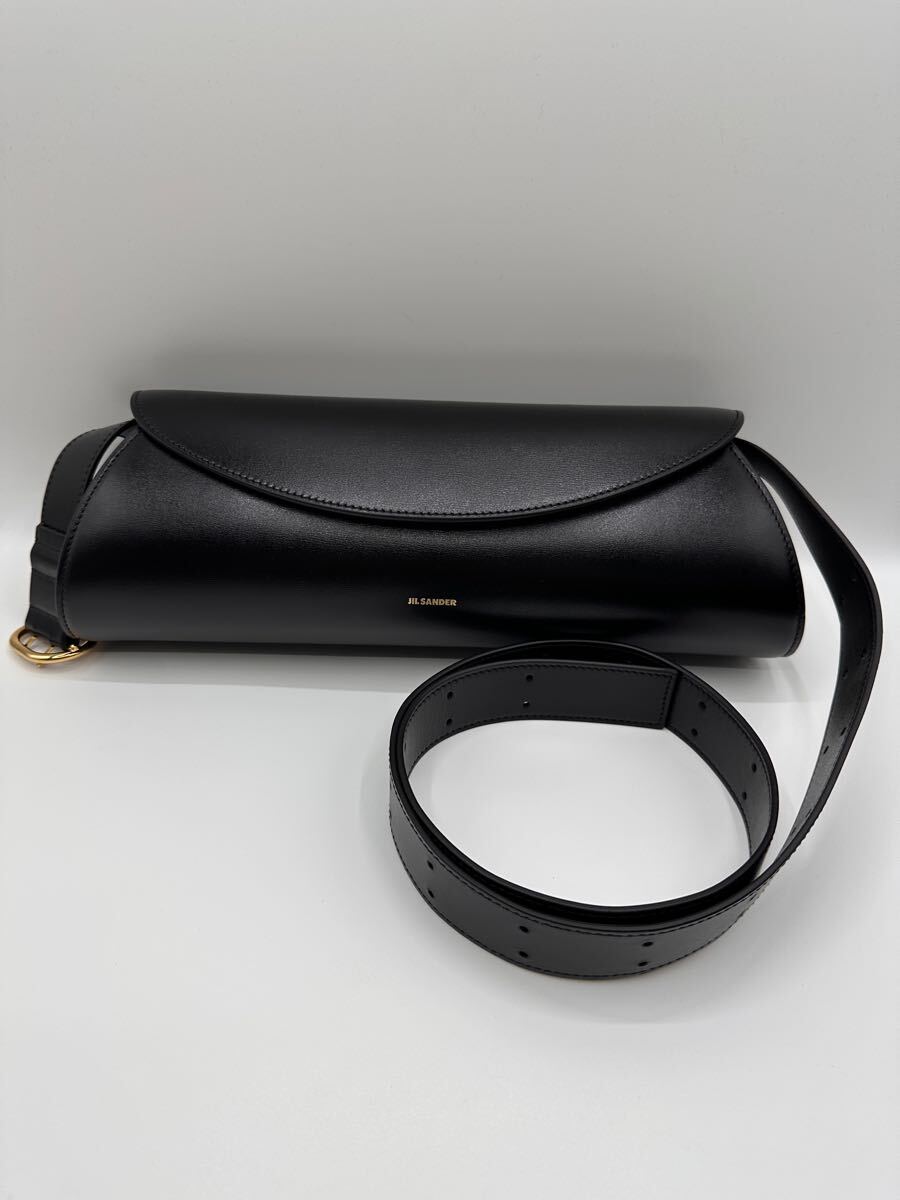 ブラック JIL SANDER Cannolo ジルサンダー カンノーロ グランデ ラージ ショルダーバッグ レディース メンズ ユニセックス拍卖