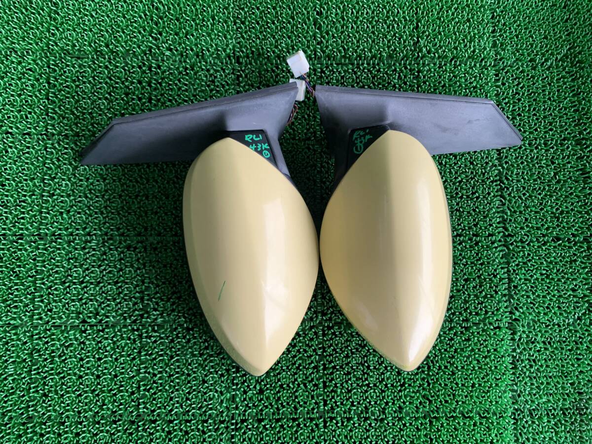 ●即決値段●動作OK● スバル R2 RC1 RC2 純正 ドアミラー 左右セット サイドミラー 運転席側 助手席側 右 左 5P 5ピン カラー:43K拍卖