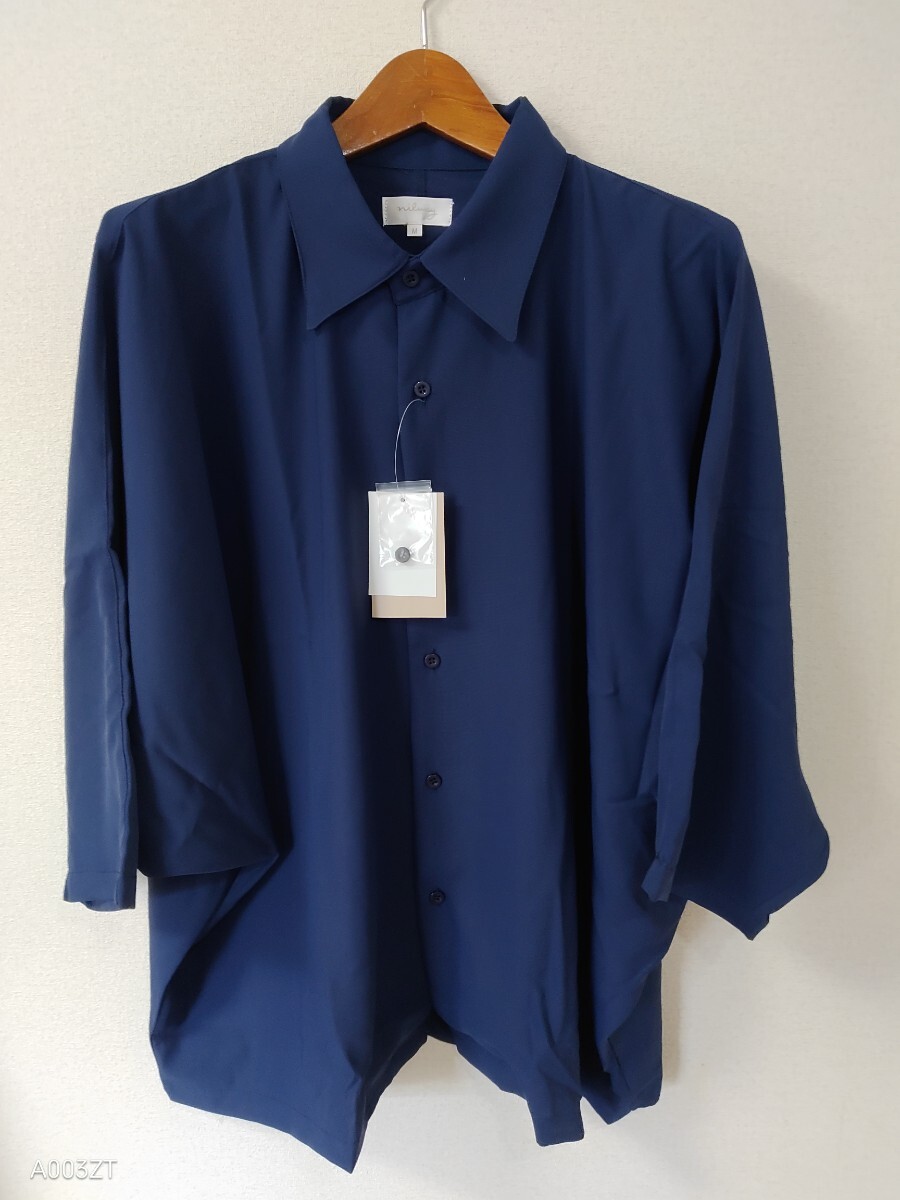 M寸・新品/無地ドルマンシャツ■ネイビー拍卖