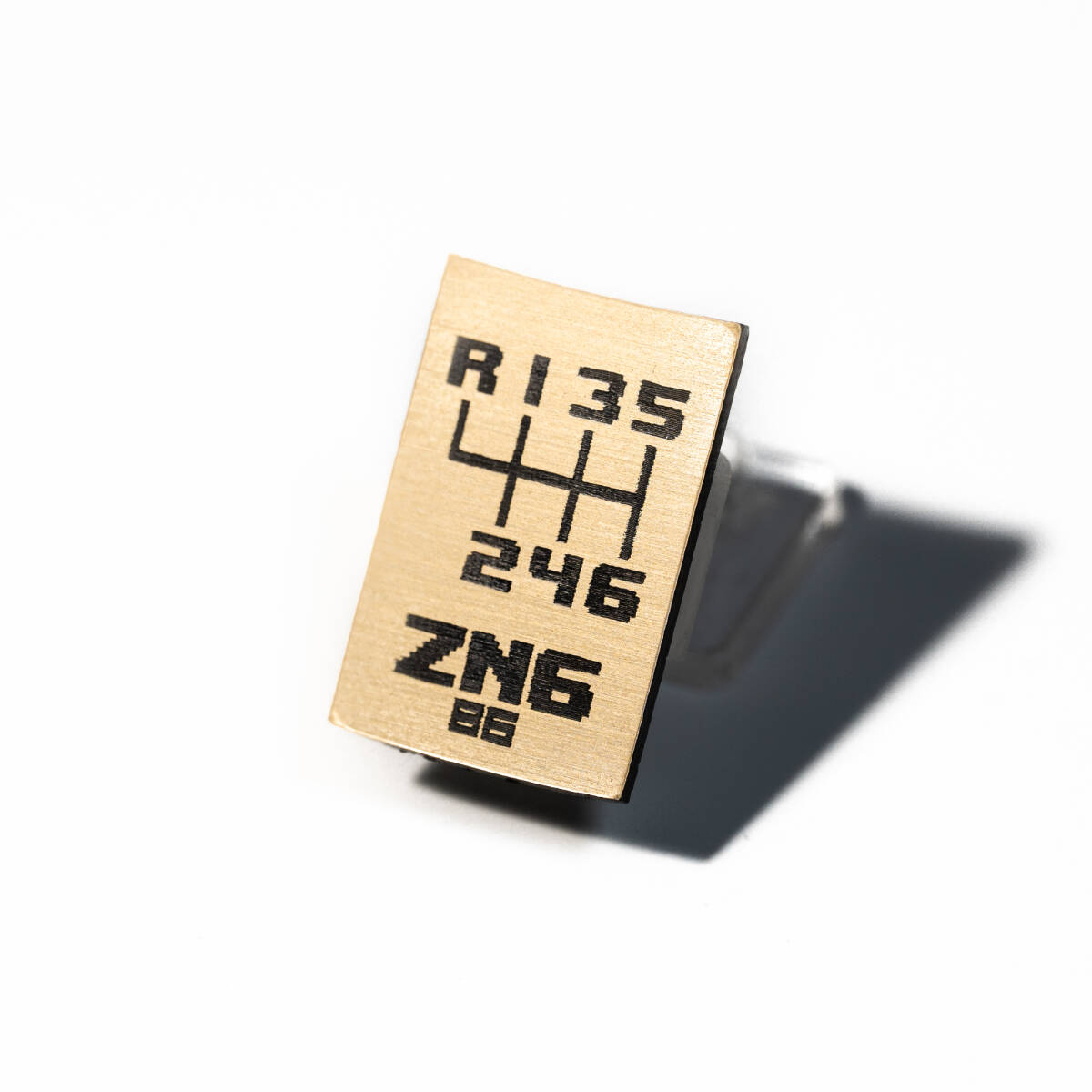 トヨタ 86(ZN6)用 オリジナルシフトパターンプレート ゴールド拍卖