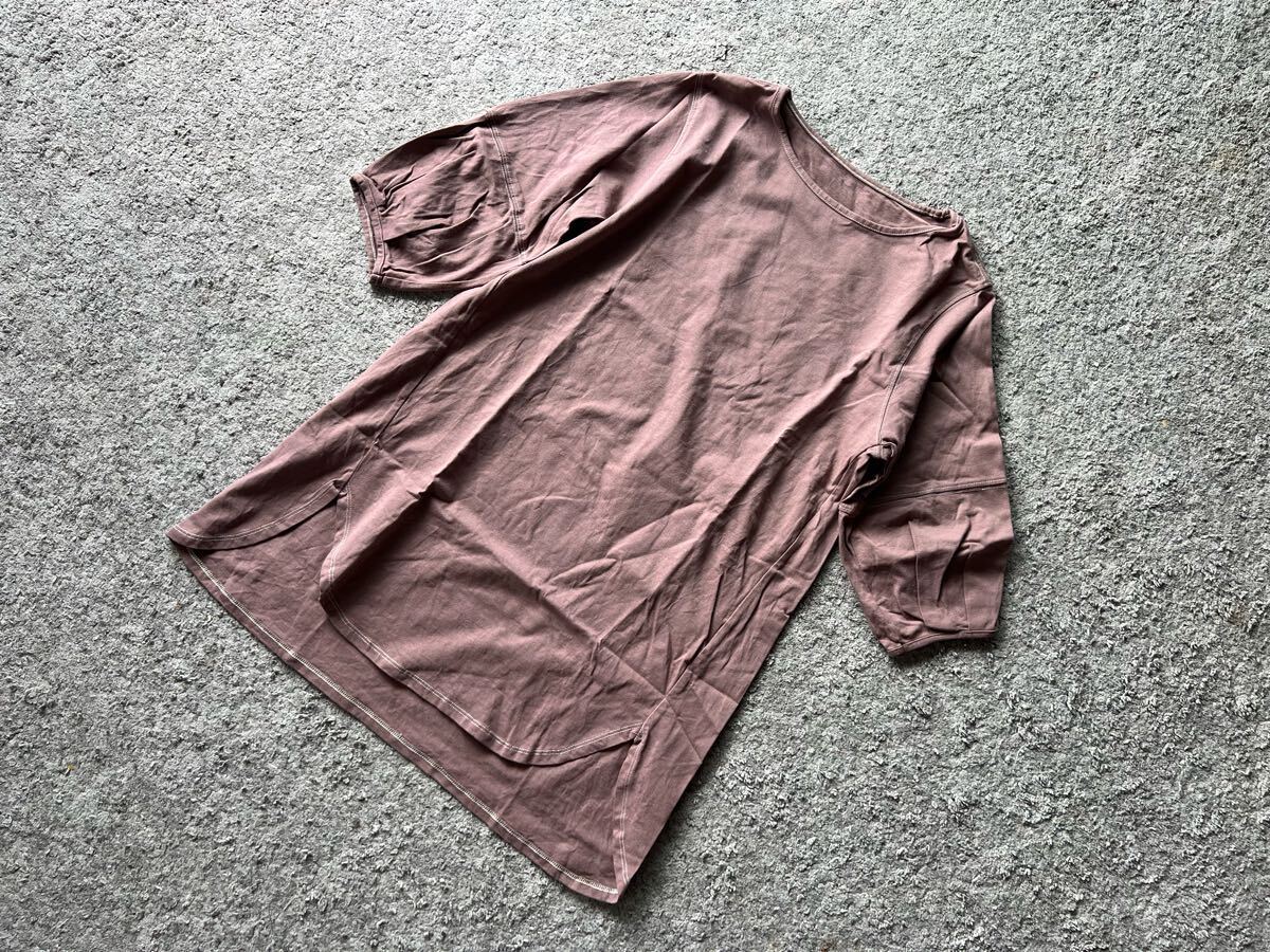 《美品》七分袖Tシャツ ブラウン トップス Tシャツ シンプルトップス L拍卖