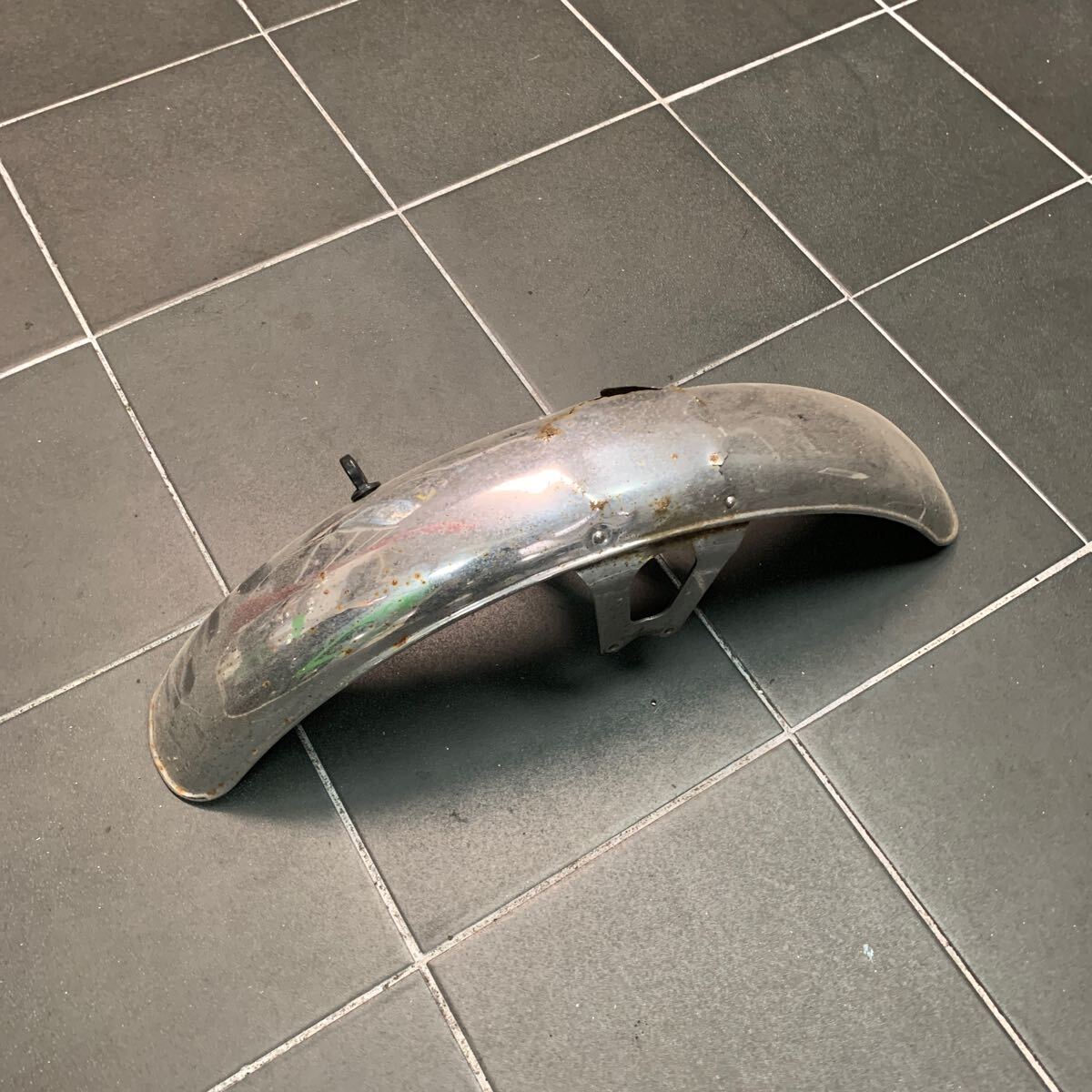 CB250T CB400T ホーク バブ フロントフェンダー メッキ CB250N CB400N GS400 GSX400E GT380 ゴキ ザリ CBX400F CBR400F 当時物拍卖