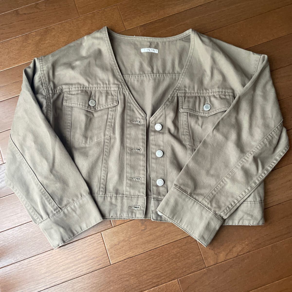 ハニーズ デニムジャケット カーキ Sサイズ 拍卖