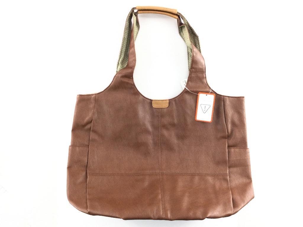 ビッグトートバッグ 横幅43cm 大容量サイズ ブラウン拍卖