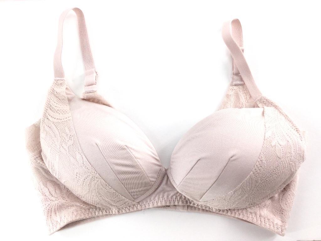 ブラジャー フルカップ ノンワイヤー グラマーサイズ M-G ミスティライラック拍卖