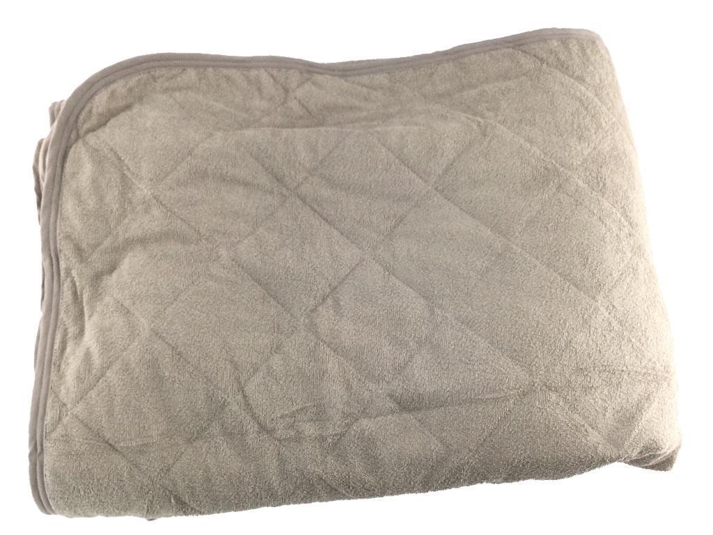 敷きパッド 綿100% タオル地 洗える ファミリーサイズ 5人用 幅280x205cm モダングレー拍卖