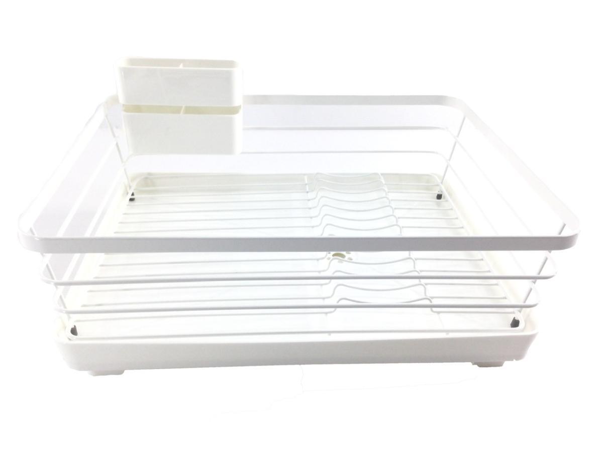 水切りかご ワイドサイズ 縦 横置き 金属製品 抗菌加工 ホワイト拍卖