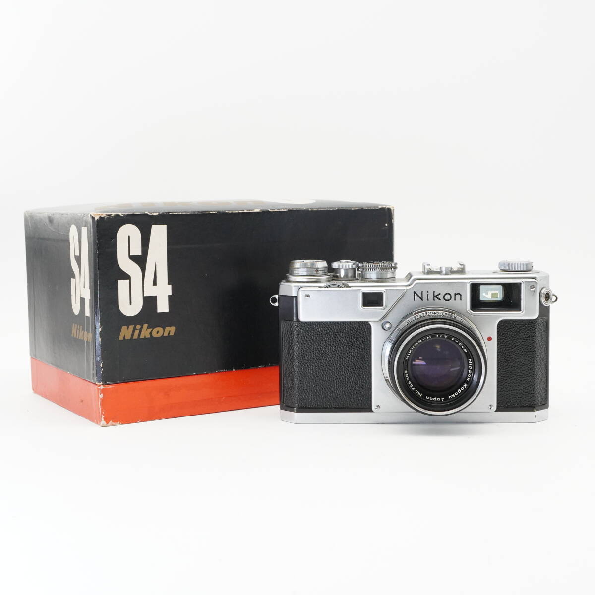 希少 Nikon ニコン S4 NIKKOR-H 5cm F2 元箱付き フィルムレンジファインダーカメラ #B1983拍卖