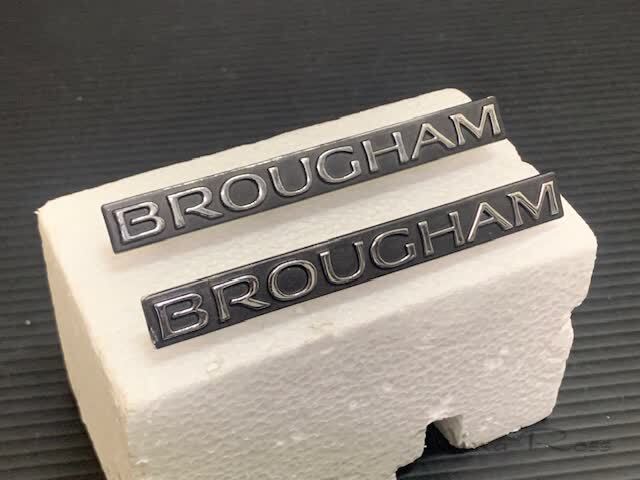 93 94 95 96 キャデラック ブロアム クォーターBROUGHAM エンブレム 左右ペア GM純正 中古品拍卖