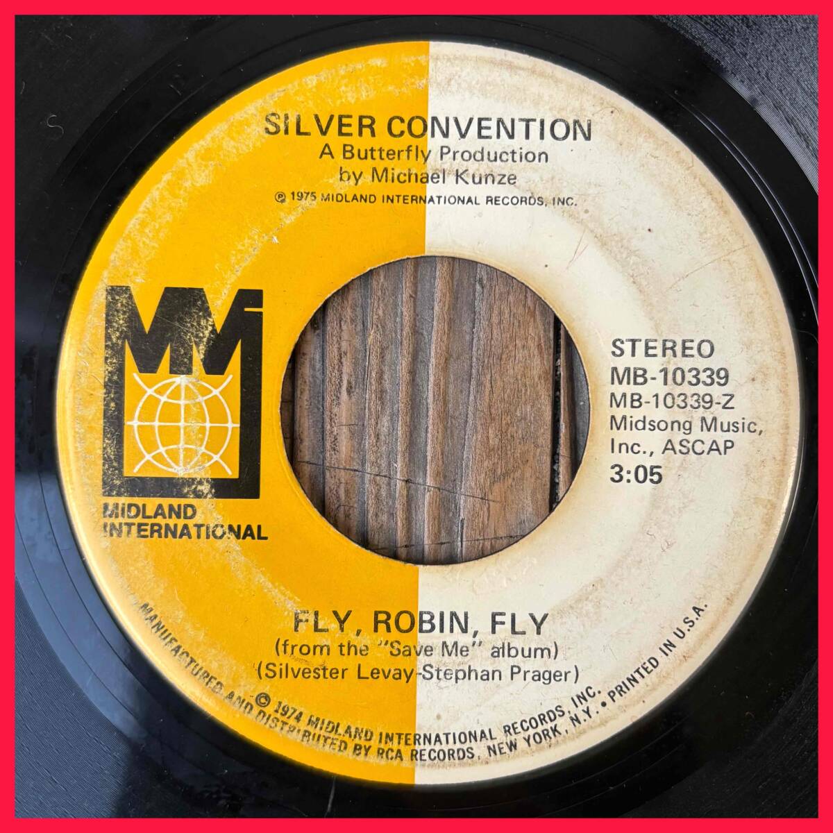 ★試聴!JAMAICAN SOUL!1975!reggae cover有り!【Silver Convention - Fly, Robin, Fly / Tiger Baby】7inch Midland Int MB-10339 US拍卖