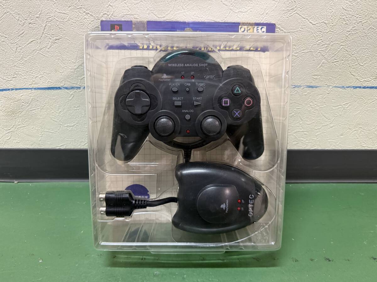 6052 OPTEC オプテック ワイヤレス・アナログセット WIRELESS ANALOG SET プレイステーション 黒 動作未確認 拍卖