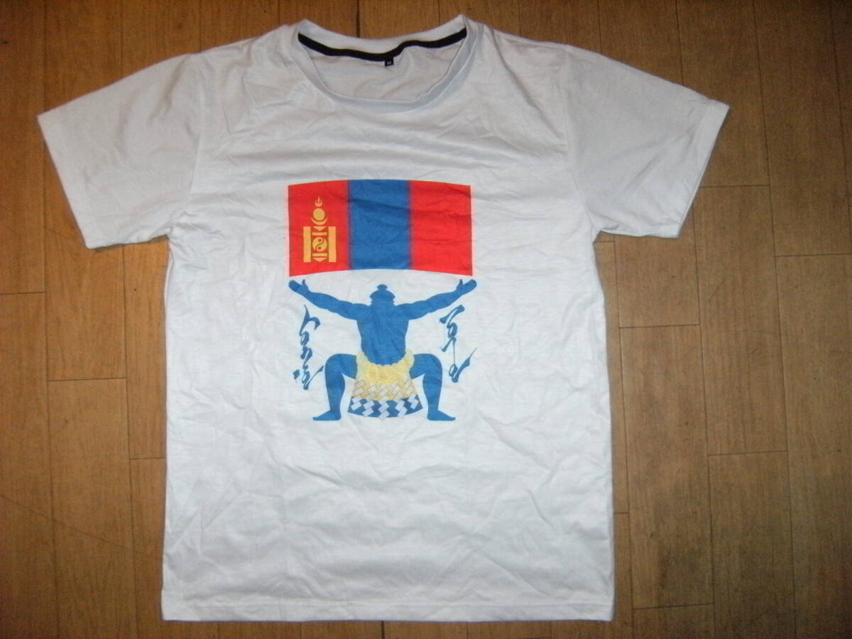 廃番★レトロ★海外 モンゴル 相撲 Tシャツ★力士 格闘技 日本国技 大相撲 白鵬 朝青龍拍卖