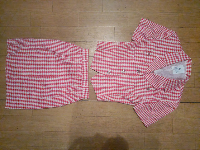 昭和レトロ★日本製★派手系 ELLE スーツ上下セット パーティードレス マジシャン★ディスコ ヤンキー お嬢様 コンパニオン キャンギャル拍卖