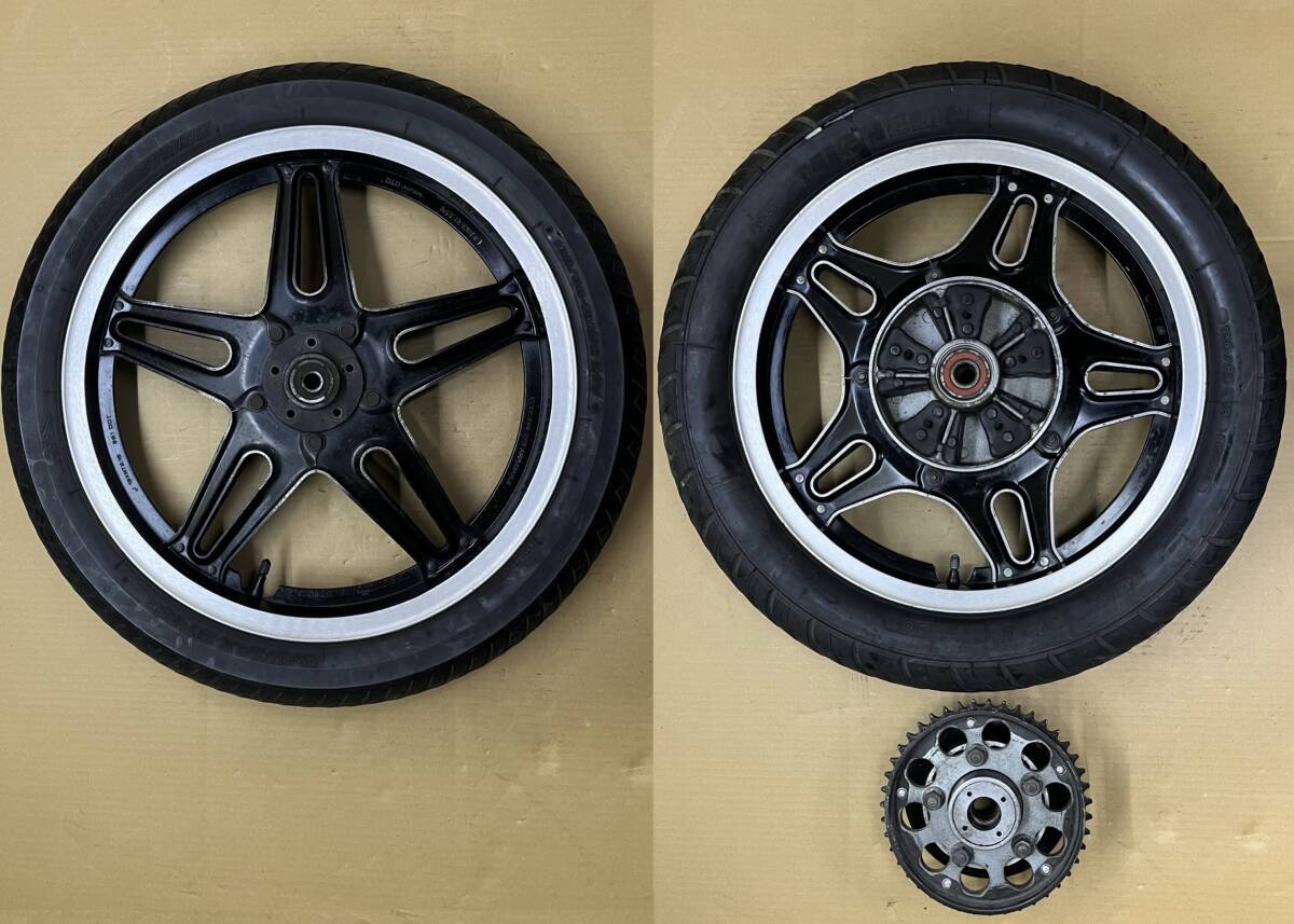 特選中古★ホンダ 純正★CB750F RC04●リア/フロント/ホイール/前後/セット/ブラック/ハブ●81年●18 x 2.15 19 x 2.15 裏コムスター HD306拍卖