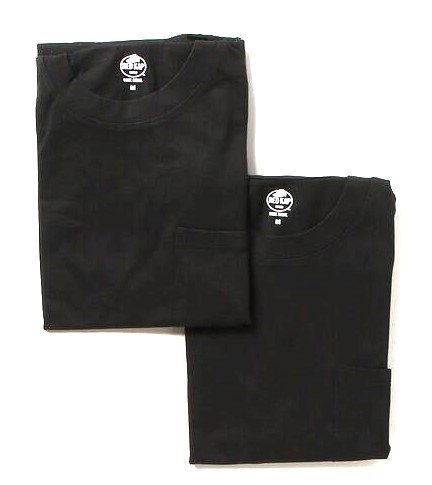 REDKAP レッドキャップ 2枚組セット Tシャツ ポケット半袖 丸首 クルーネック ヘビーウェイト 黒 L RK5701 インポート メンズ 人気拍卖