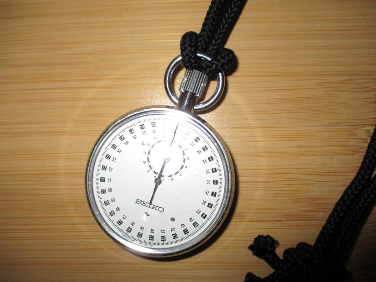 SEIKO セイコー ストップウォッチ 88-5051 シルバー×白 (3F ケ拍卖