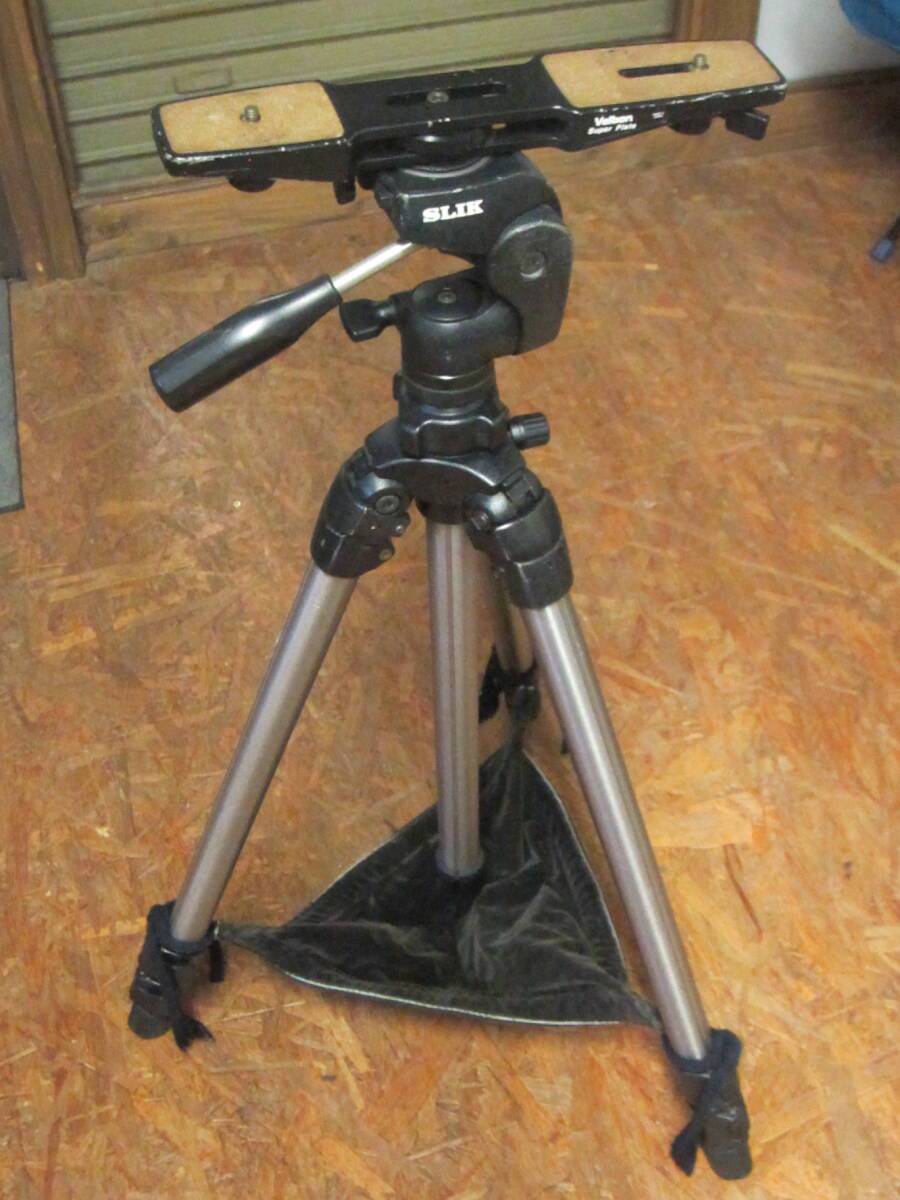 SLIK スリック 三脚 PRO 700DX/Velbon super plate ベルボン 三脚ストーンバック USED 自宅保管品 現状渡し拍卖