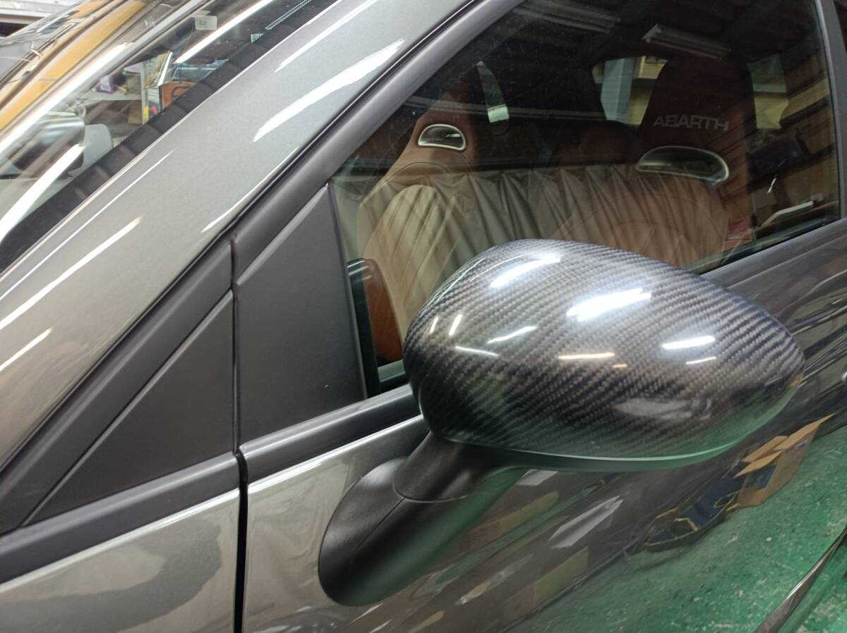 FIAT フィアット 500 アバルト カーボンドアミラーカバーset アウトレット品拍卖