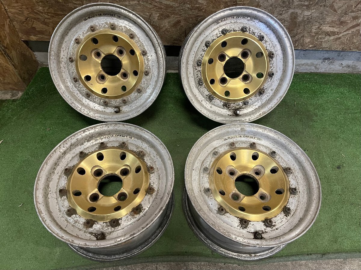 weds FURALCO RACING FORG FG 14インチ 6J +15 PCD114.3 4H ホイール 4本セット H2拍卖