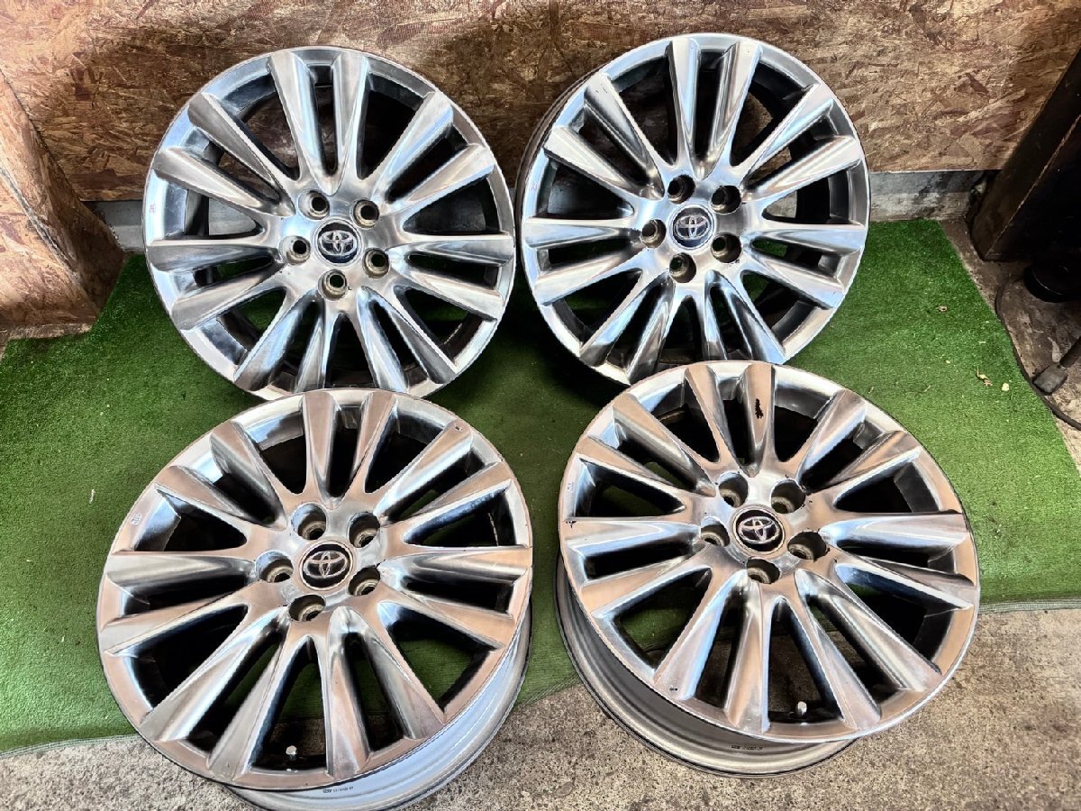 TOYOTA 60系 ハリアー 純正 18インチ 7.5J +45 PCD114.3 5H ホイール 4本セット H23拍卖