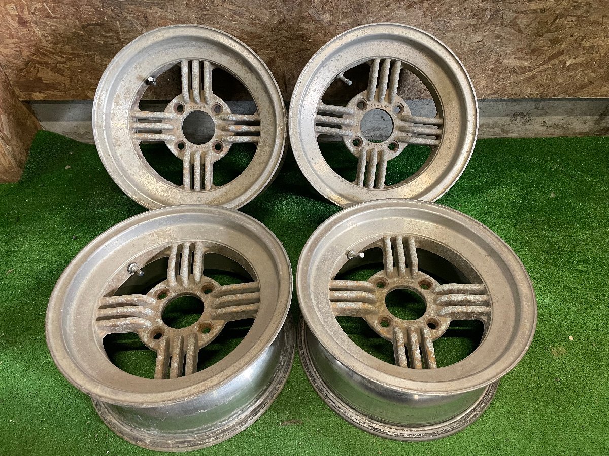 旧車 devil JAPAN SHADOW 14インチ 6.5J +9 PCD114.3 4H ホイール 4本セット H31拍卖