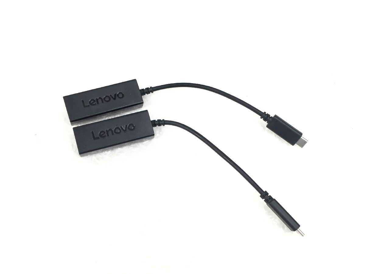 Lenovo-USB-C to Ethernet Adapter RTL8153-04 イーサネットアダプター 2本まとめセット 中古品(管:2F-M)拍卖