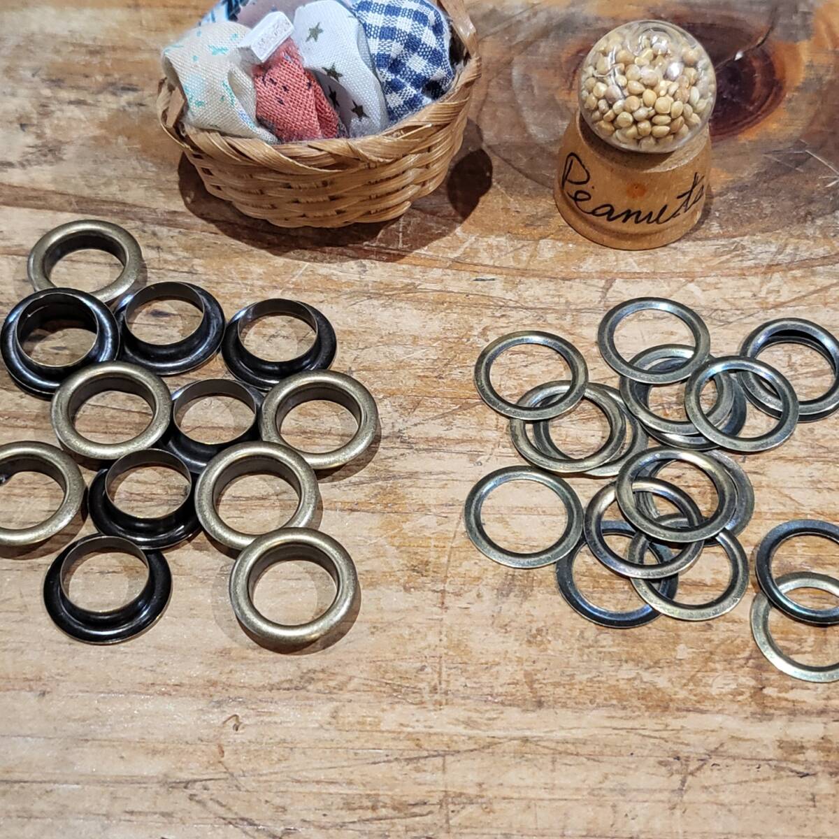 レザークラフト 両面 ハトメ800# ブロンズ色 100組セット 内径10mm拍卖