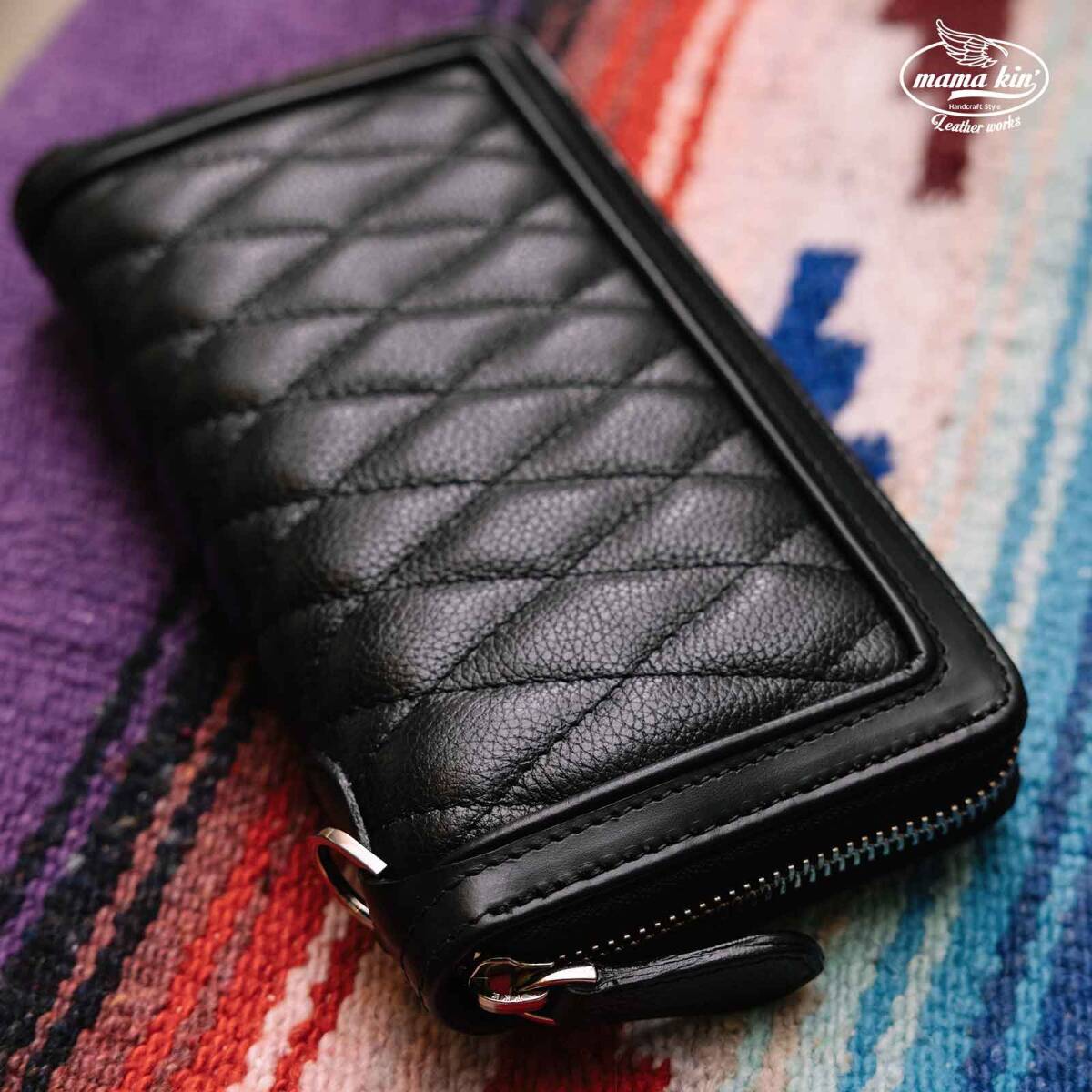 長財布 ラウンドファスナー ジッパー メンズ レディース 本革 レザーウォレット 牛革 YKKファスナー使用 rf009gz84blk拍卖