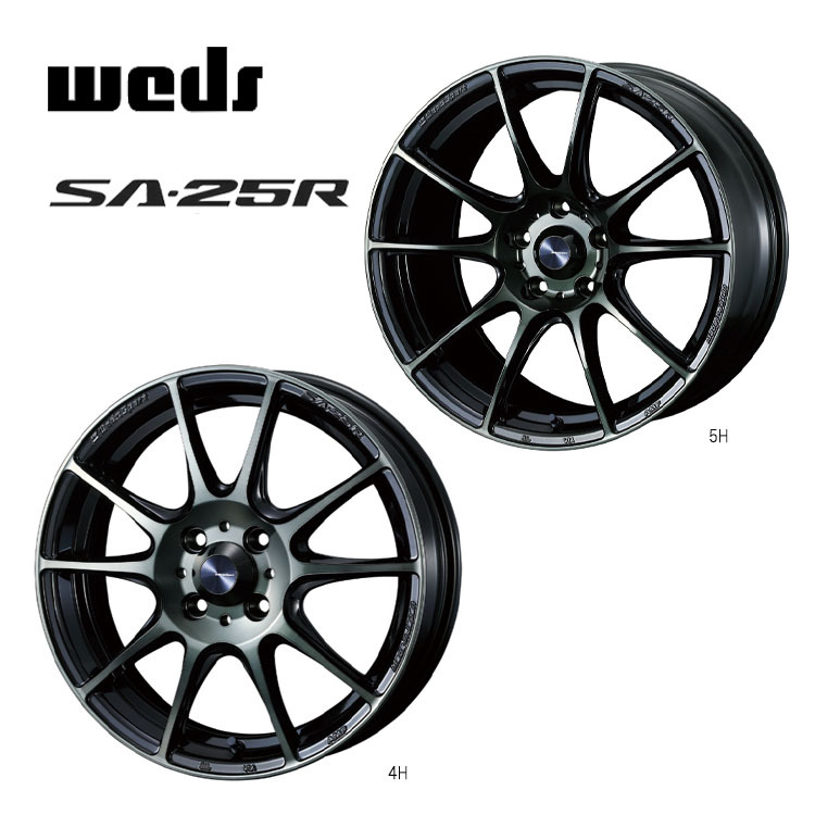 送料無料 ウェッズ weds WedsSport SA-25R 9.5J-18 +12 5H-114.3 (18インチ) 5H114.3 9.5J+12【2本セット 新品】拍卖