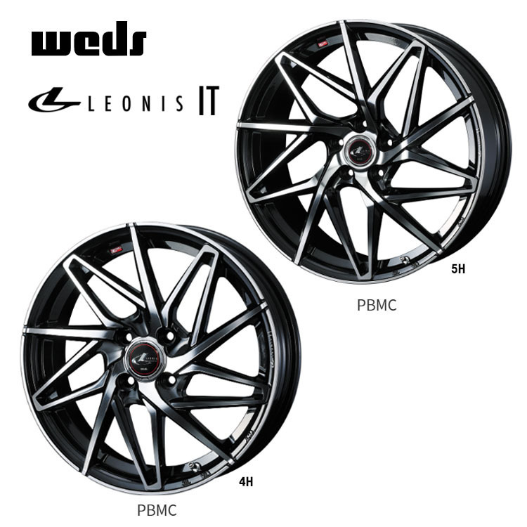送料無料 ウェッズ weds LEONIS IT 6J-16 +42 4H-100 (16インチ) 4H100 6J+42【2本セット 新品】拍卖