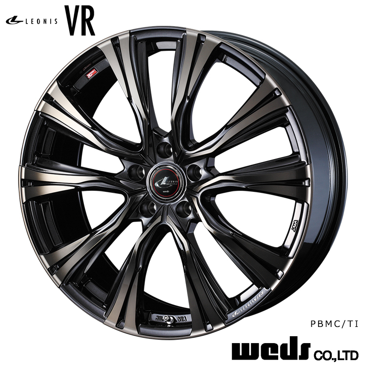 送料無料 ウェッズ weds LEONIS VR (PBMC/TI) 8J-19 +35 5H-114.3 (19インチ) 5H114.3 8J+35【2本セット 新品】拍卖