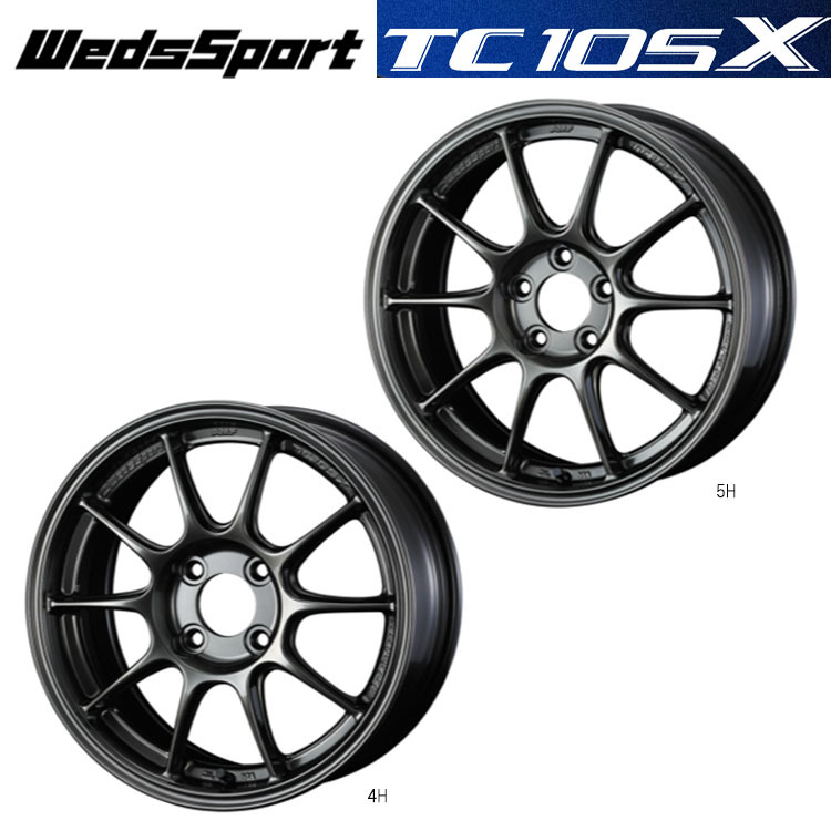 送料無料 ウェッズ weds WedsSport TC105X 9J-17 +35 5H-114.3 (17インチ) 5H114.3 9J+35【2本セット 新品】拍卖