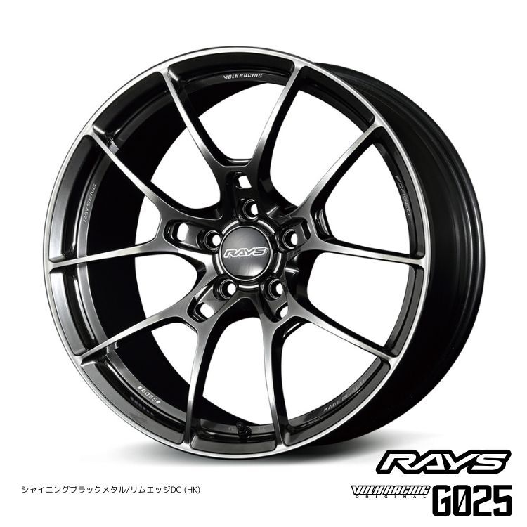 送料無料 レイズ RAYS VOLK RACING G025 (HK) 7J-16 +38 4H-100 (16インチ) 4H100 7J+38【2本セット 新品】拍卖