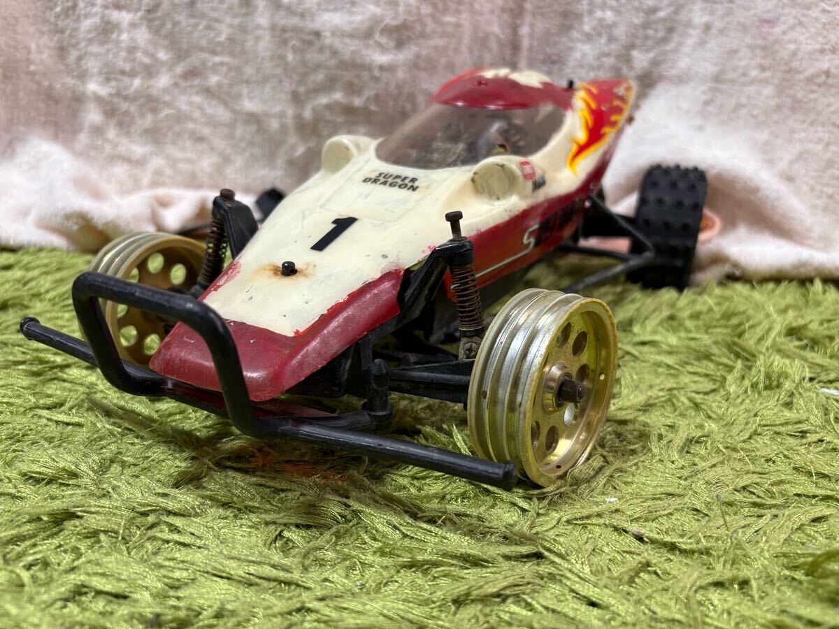 ラジコン RC スーパードラゴン SUPER DRAGON ジャンク ピニオン、バッテリーカバー、ステアリングパーツ無し タミヤ 田宮 TAMIYA バギー拍卖