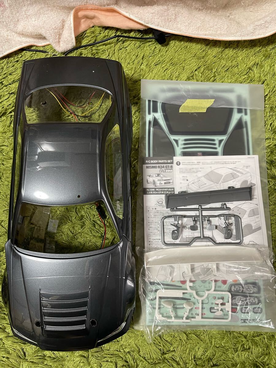ラジコン RC ボディー スカイライン ニスモ R34 GT-R Zチューン LED付き SKYLINE NISMO タミヤ 田宮TAMIYA拍卖