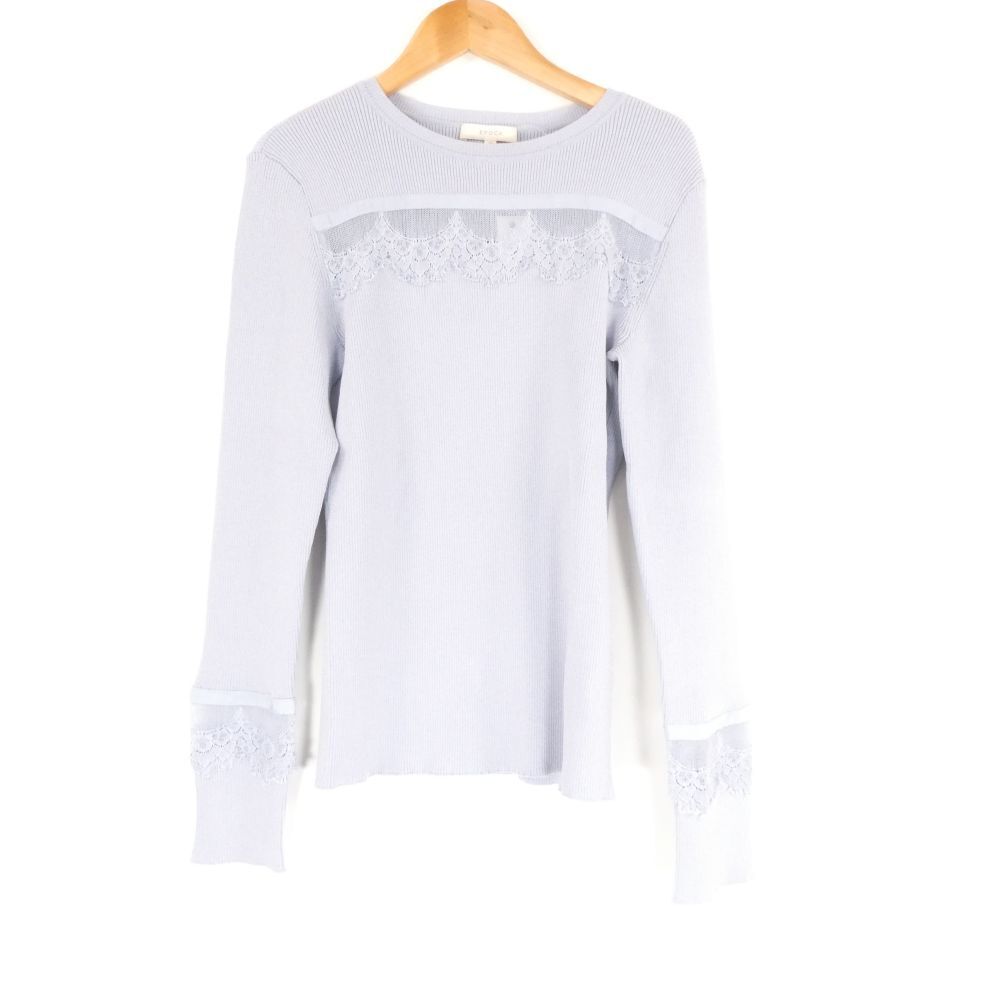 美品 EPOCA エポカ ニット トップス 40 M レーヨン 他 長袖 レース レディース AM6833A40拍卖